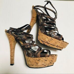 Michael Antonio strappy platform heels. Size 9